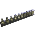 Vim Products VIM Tools 10-Piece Half Cut Impact Metric Hex Set 3/8 in. Square Drive IMPACT-VM6